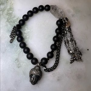 Onyx stone Bracelet with Buddha head charm…